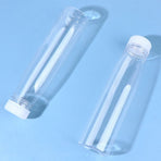 10Pcs White Pet Storage Bottles Plastic Beverage Containers with Screw on Easy Grip Lids