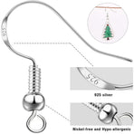 DIY Jewelry Making Kit: 925 Silver Earring Hooks & Jump Rings, 200Pcs
