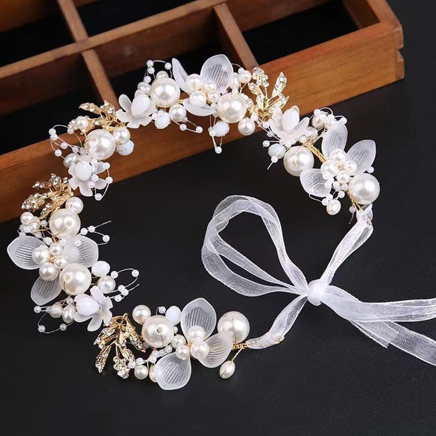 Wedding Flower Girl Headpiece Wreath Hair Accessory Flower Crown Headband