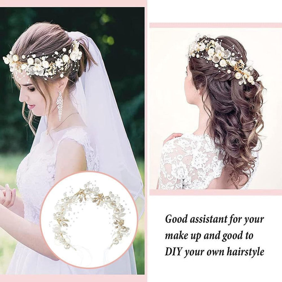 Wedding Flower Girl Headpiece Wreath Hair Accessory Flower Crown Headband