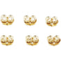 14K Gold Earring Backs Yellow Ear Locking for Stud Ear Rings (3 Pairs)