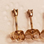 14K Gold Earring Backs Yellow Ear Locking for Stud Ear Rings (3 Pairs)