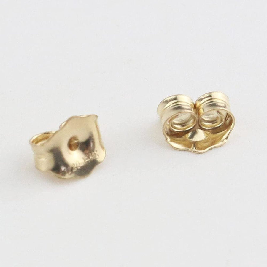 14K Gold Earring Backs Yellow Ear Locking for Stud Ear Rings (3 Pairs)