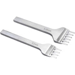 Leather Stitching Punch Set, Diamond Chisel Tools, 5mm White Steel 1/2/4/6 Prong for Leather Craft DIY