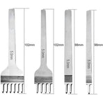 Leather Stitching Punch Set, Diamond Chisel Tools, 5mm White Steel 1/2/4/6 Prong for Leather Craft DIY
