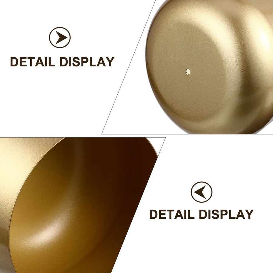 Elegant Golden Metal Flower Pot for Indoor Home Decoration and Planting, Stylish Plant Container