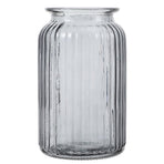 Grey Colored Vase for Home Chic Glass Flower Container 1Pc