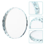 Round Transparent Glass Display Stand Tray for Craft Projects and Home Decor, 1 Set