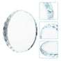 Round Transparent Glass Display Stand Tray for Craft Projects and Home Decor, 1 Set