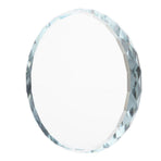 Round Transparent Glass Display Stand Tray for Craft Projects and Home Decor, 1 Set