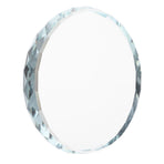 Round Transparent Glass Display Stand Tray for Craft Projects and Home Decor, 1 Set