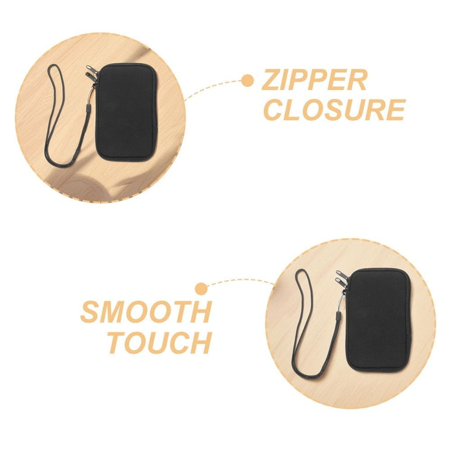 DRAFIDEEP Waterproof Neoprene Cell Phone Sleeve Pouch with Zipper Closure and Strap