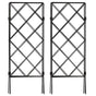Durable Iron Garden Trellis Black Climbing Stand for Plants 2Pcs