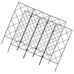 Durable Iron Garden Trellis Black Climbing Stand for Plants 2Pcs