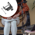2Pcs Adjustable Table Mount Clamps with Silicone Padding for Secure Microphone Installation