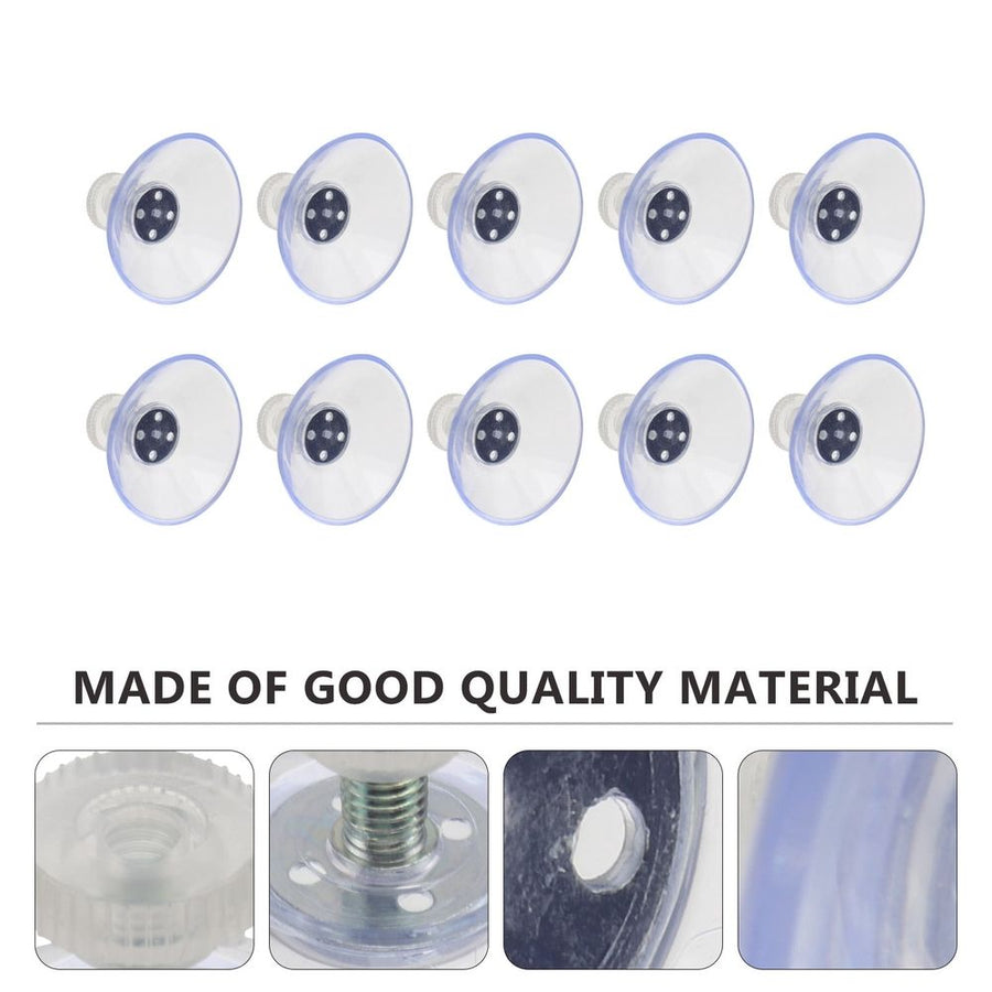 10Pcs Clear Plastic Screw Suction Cups for Windows Mirrors Ideal for Home Use