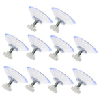 10Pcs Clear Plastic Screw Suction Cups for Windows Mirrors Ideal for Home Use