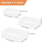 9Pcs Clear Plastic Storage Boxes with Durable PP Material for Small Parts and Jewelry