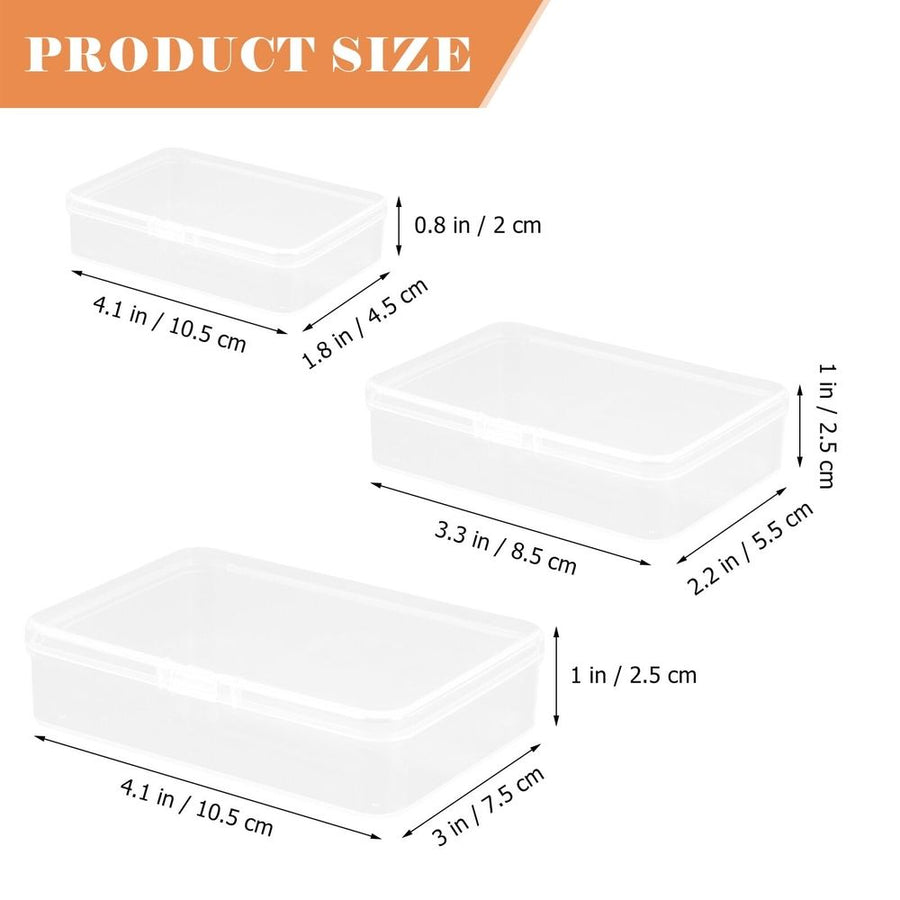9Pcs Clear Plastic Storage Boxes with Durable PP Material for Small Parts and Jewelry