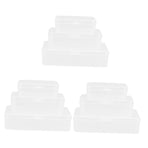 9Pcs Clear Plastic Storage Boxes with Durable PP Material for Small Parts and Jewelry