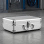 Hard Aluminum Briefcase for Storage with Latch Closure and Cushioning Inserts