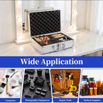 Hard Aluminum Briefcase for Storage with Latch Closure and Cushioning Inserts