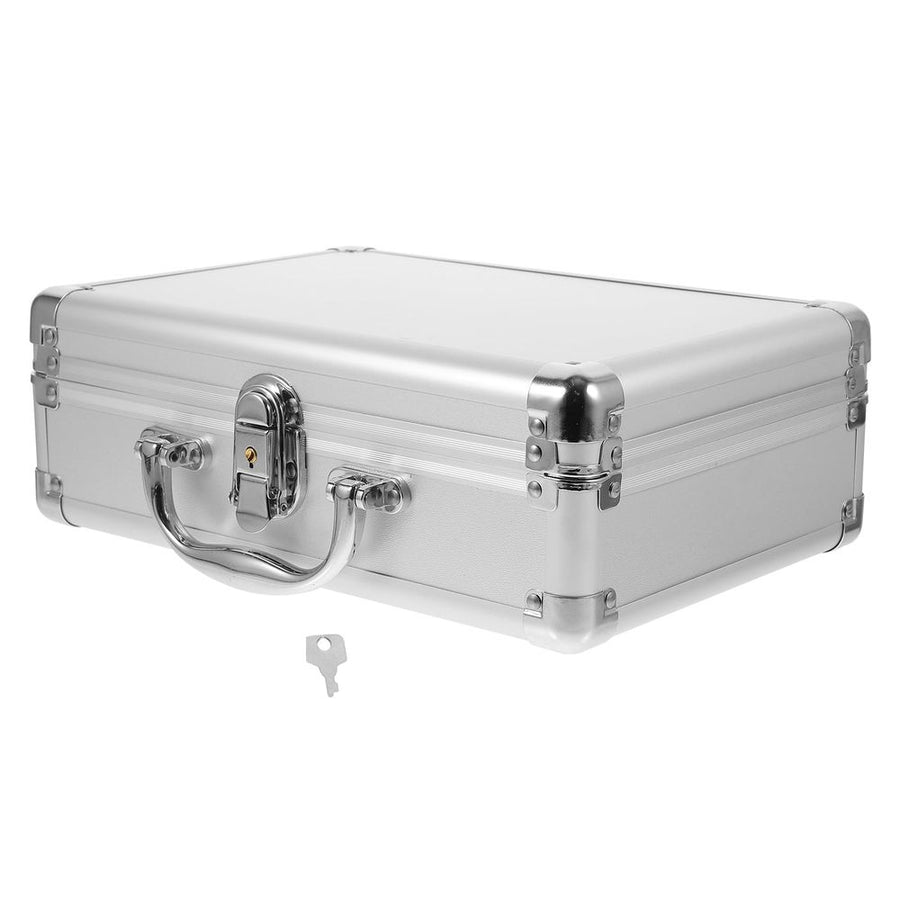 Hard Aluminum Briefcase for Storage with Latch Closure and Cushioning Inserts