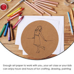 DIY Painting Cardboard Round Kraft Paper for Durable Art Projects and Painting Crafts