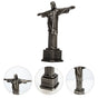 Plated Silver Jesus Figurine Alloy Ornament for Fireplace and Tabletop