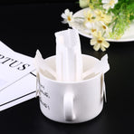50Pcs White Drip Coffee Filter Bags for Hanging Ear Brewing and Storage Use