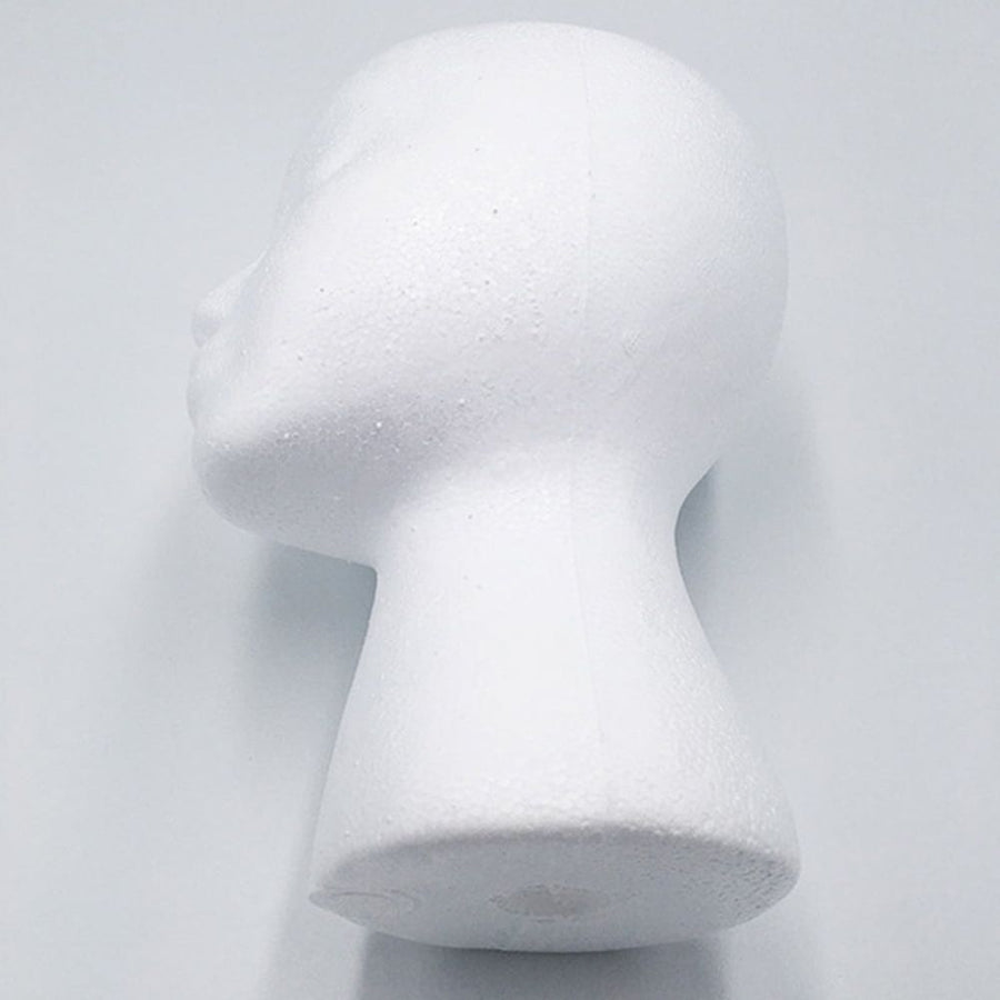 White Foam Mannequin Head Multi-Purpose for Wigs Hats Display 2Pcs
