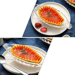 1Pc Double Ear Transparent Glass Bowl Suitable for Ice Cream Dessert and Juice