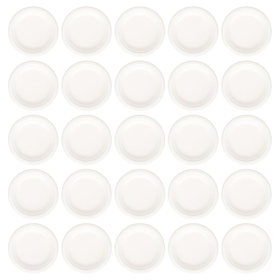 50Pcs Paper Party Plates Disposable Bagasse Simple Design For Guests