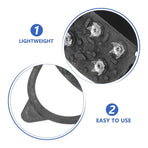Outdoor Anti Slip Shoe Grips with High Strength Spikes for Icy Snowy Surfaces in Black