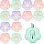 EXLEAF 15 Pcs Mini Utility Knives Cute Flower Shaped Box Cutter Retractable Letter Opener Portable Cutter with Hole for Office Home Use