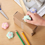 EXLEAF 15 Pcs Mini Utility Knives Cute Flower Shaped Box Cutter Retractable Letter Opener Portable Cutter with Hole for Office Home Use