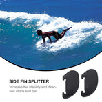 2 Count Side Fin Splitter Kayaking Accessories Paddle Board Surfboard Tail Water Separator Plastic