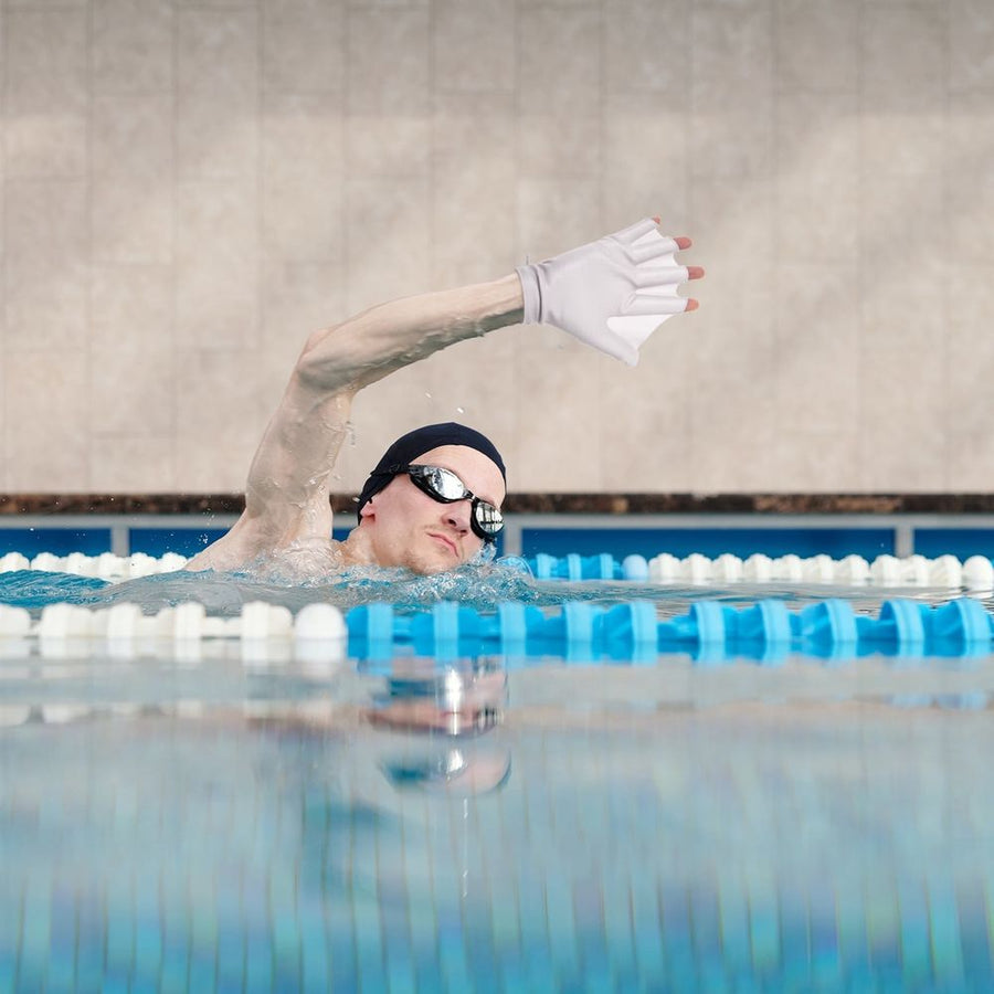 Water Gloves 1 Pair of Silicone Swimming Paddles Adjustable Pool Gloves Diving Training Gloves,7.87"X7.87"X0.04