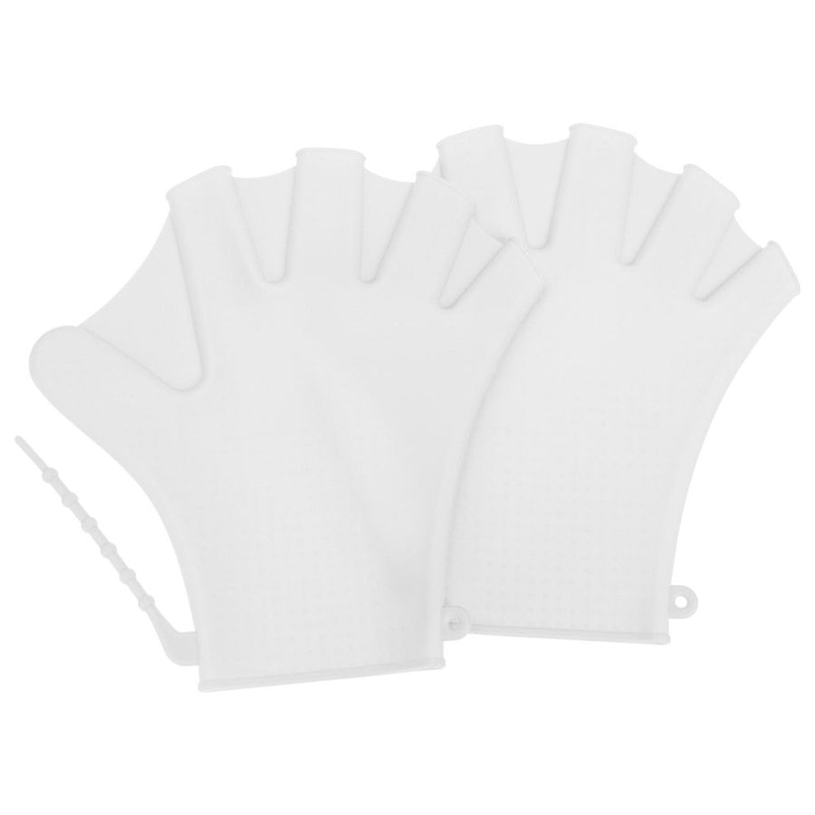 Water Gloves 1 Pair of Silicone Swimming Paddles Adjustable Pool Gloves Diving Training Gloves,7.87"X7.87"X0.04