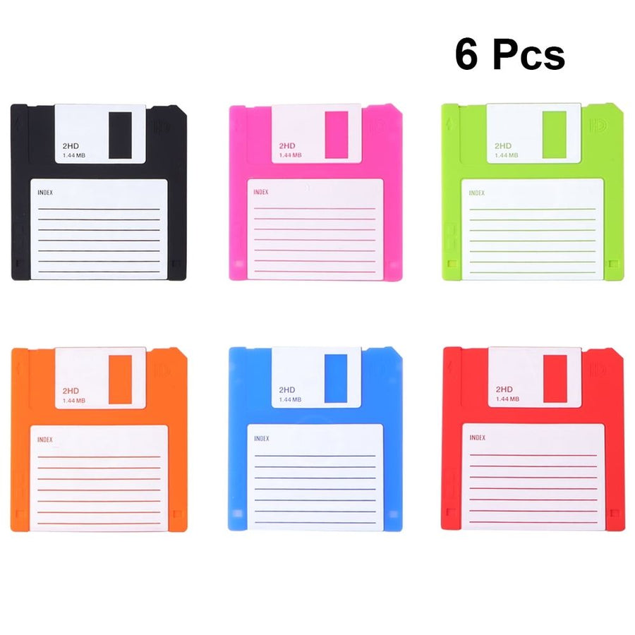 6PCS Heat Resistant Floppy Disk Coasters for Coffee Table Kitchen Accessories Wear Resistant