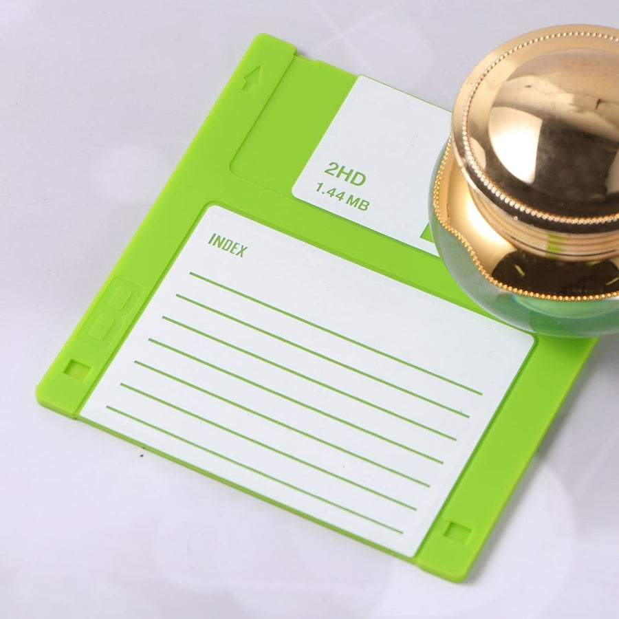 6PCS Heat Resistant Floppy Disk Coasters for Coffee Table Kitchen Accessories Wear Resistant