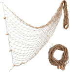 Masteelf Light Brown Rope Netting Wall Decor Nautical Ocean Theme Seaside Decorative Net for Coastal Home