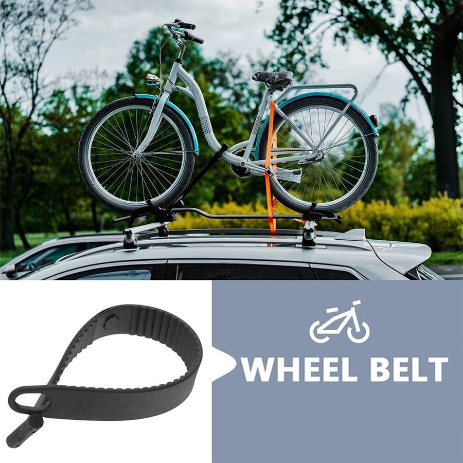 2pcs Outdoor Bike Fastening Strap Portable Rubber Fixation Belt Black