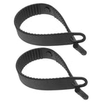 2pcs Outdoor Bike Fastening Strap Portable Rubber Fixation Belt Black