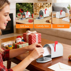 2pcs White Tinplate Mailbox Decorative Box for Desk Organization