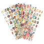 6 Sheet Scrapbook Stickers Graffiti Vintage Letters Numbers Self Adhesive Decals for Diary DIY Crafts Cards