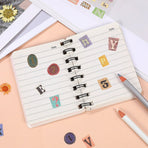 6 Sheet Scrapbook Stickers Graffiti Vintage Letters Numbers Self Adhesive Decals for Diary DIY Crafts Cards