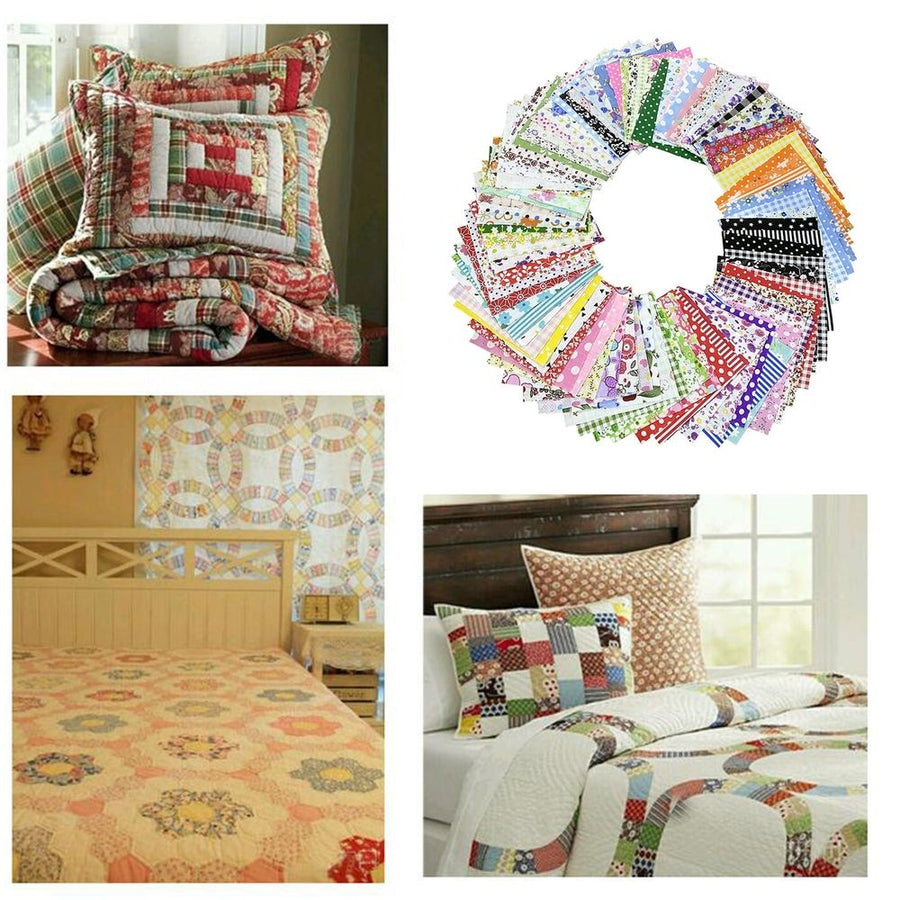 36 pieces of jelly roll multi-color fabric quilting strips, sewn with different patterns and quilting techniques for home DIY