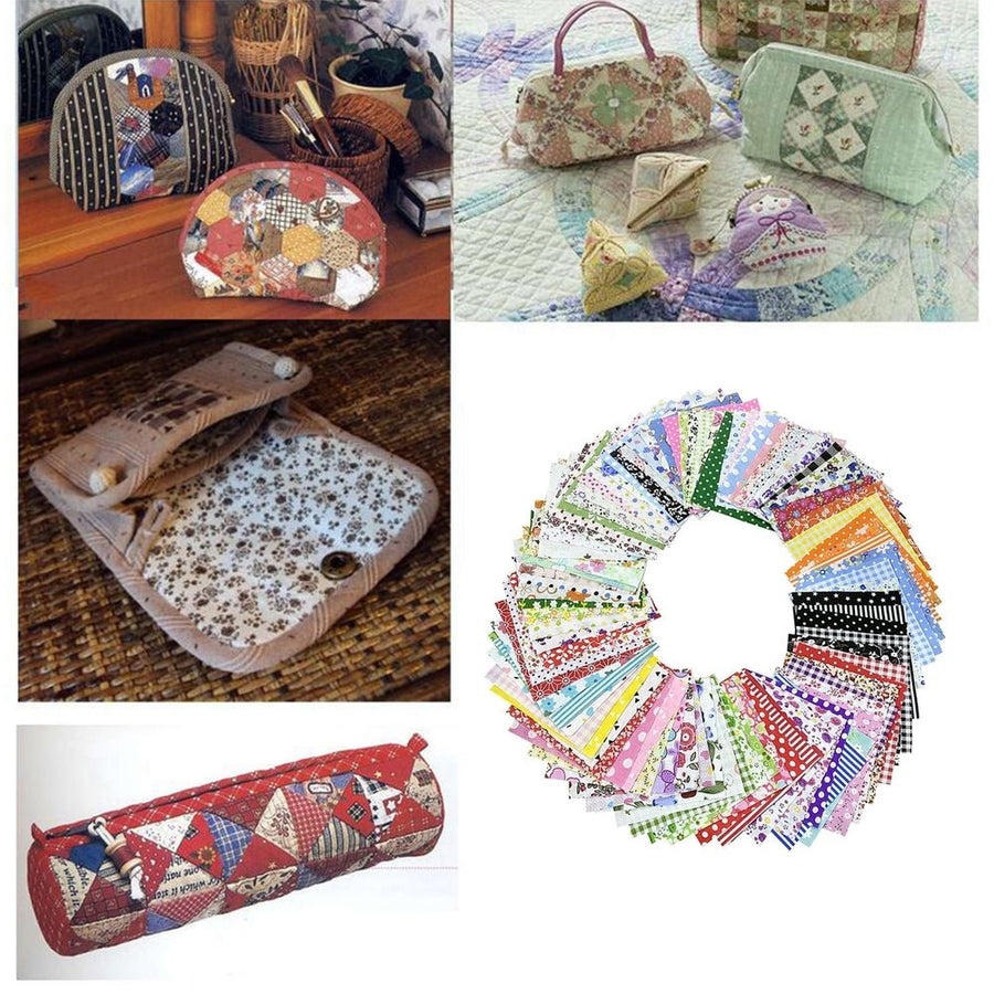 36 pieces of jelly roll multi-color fabric quilting strips, sewn with different patterns and quilting techniques for home DIY