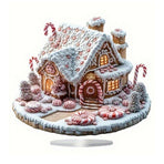 Classic Christmas Village Statue with Exquisite Handmade Elements, Centered Dining Table Decoration, and Festive Decorations